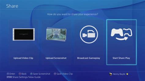 Can you share play videos on PS4?