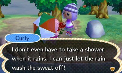 Can you shower in Animal Crossing?