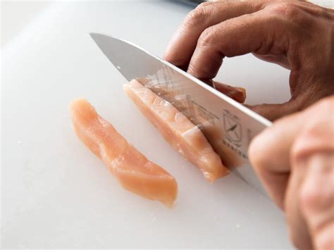Can you slice raw chicken breast?