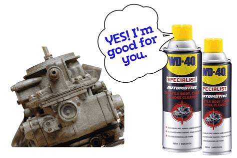 Can you spray wd40 in carburetor to start?
