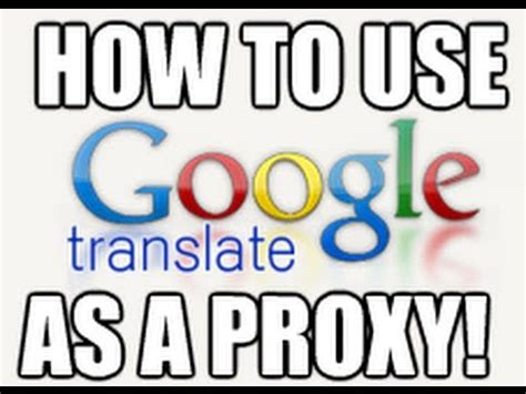 Can you still use Google Translate as a proxy?