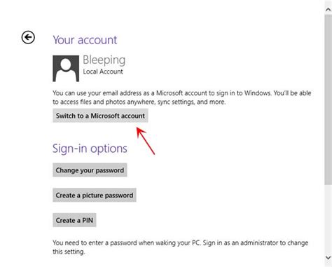 Can you switch between local account and Microsoft account?