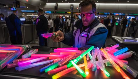 Can you take glowsticks on a plane?