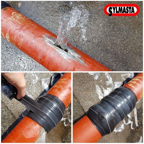 Can you tape a cracked water pipe?