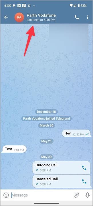 Can you tell how long someone has been on Telegram?