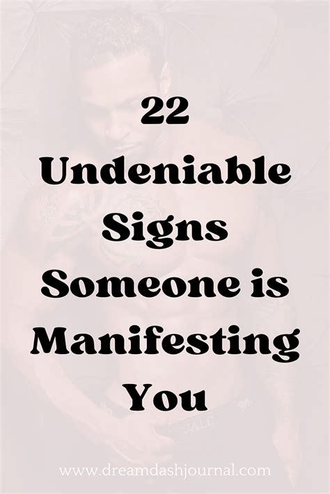 Can you tell if someone is manifesting you?