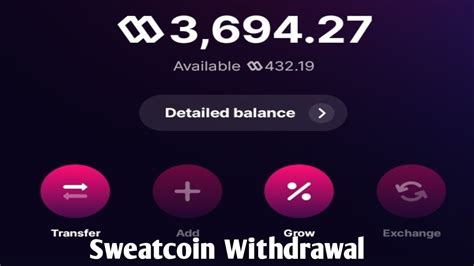 Can you transfer Sweatcoin to wallet?