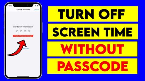 Can you turn off Screen Time without password?