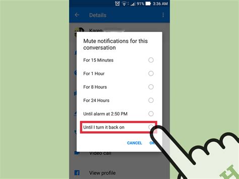 Can you turn off receiving messages on Facebook Messenger?