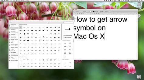 Can you type an up arrow on Mac?