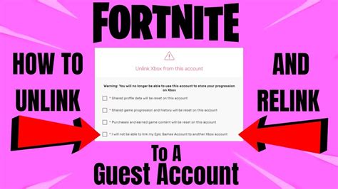 Can you unlink a Fortnite account and relink it?