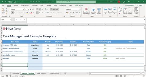 Can you use Excel for task management?