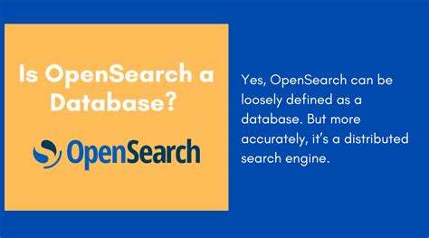 Can you use OpenSearch as a database?