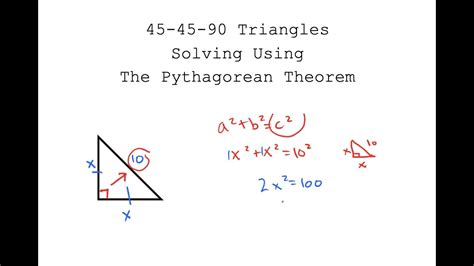 Can you use Pythagorean theorem on 45-45-90?