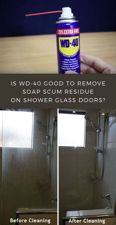 Can you use WD-40 on shower glass?