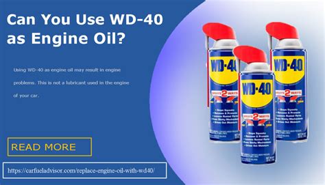 Can you use WD40 as fuel?