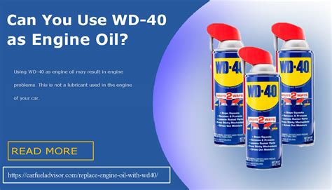 Can you use WD40 instead of engine oil?