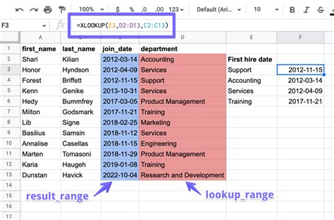 Can you use a named range in Xlookup?