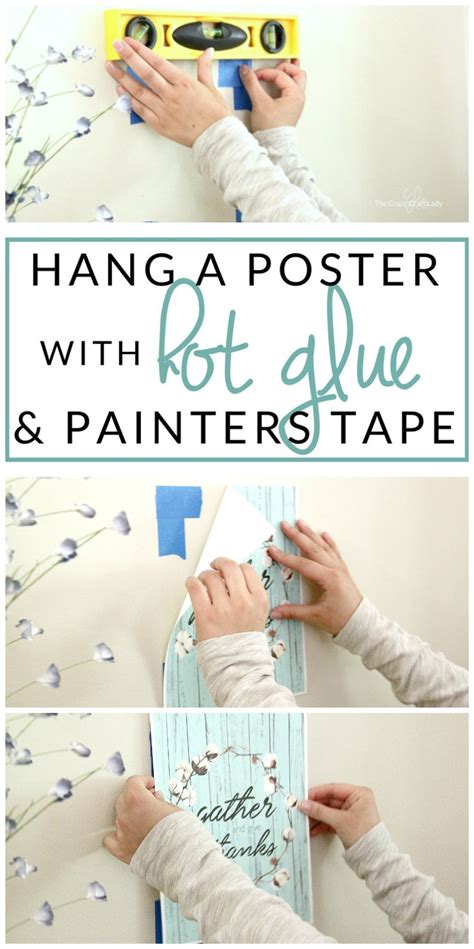 Can you use hot glue to hang posters?