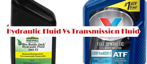 Can you use hydraulic fluid instead of transmission fluid?