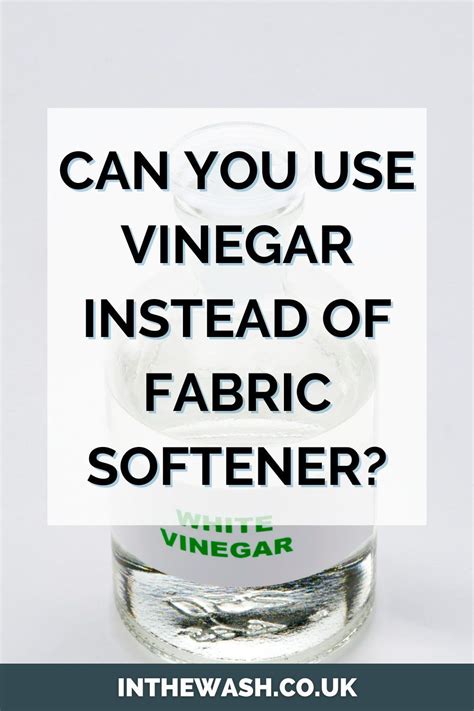 Can you use vinegar instead of fabric softener?