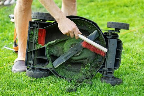 Can you wash the underside of an electric lawn mower?
