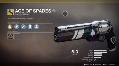 Did Cayde make Ace of Spades?