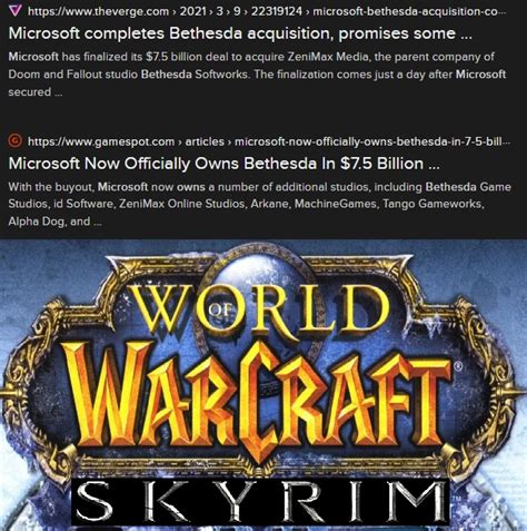 Did Microsoft buy WoW?