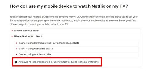 Did Netflix remove AirPlay?