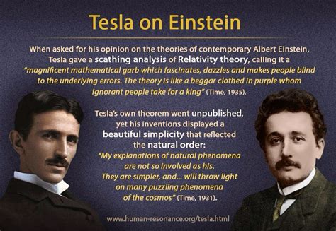 Did Tesla agree with Einstein's ideas?