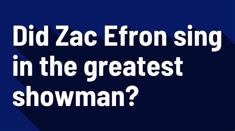 Did Zac Efron sing himself?