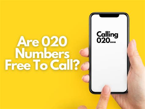Do 020 numbers cost?