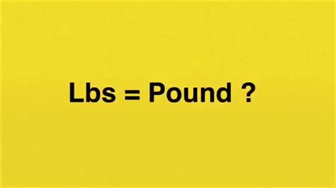 Do Americans use lb for pound?
