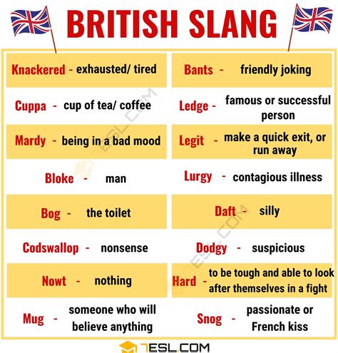 Do British people say slacks?