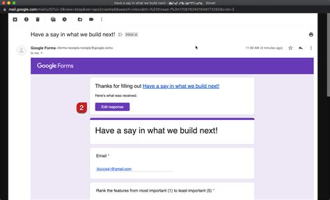 Do Google Forms show your email?