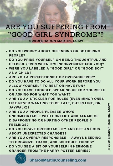 Do I have good girl syndrome?