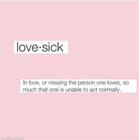 Do I have love sickness?