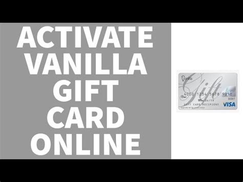 Do I have to activate a vanilla gift card?