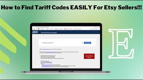 Do I need a tariff number for Etsy?