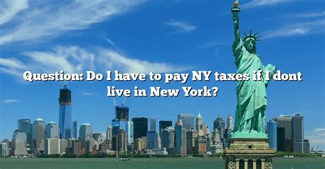 Do I pay NYC tax if I live in NJ?
