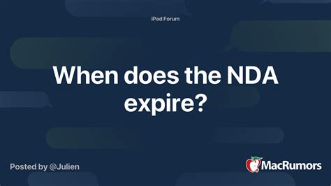 Do NDAs ever expire?