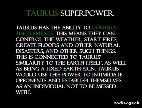 Do Taurus have superpowers?