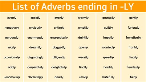 Do adverbs end in ly?