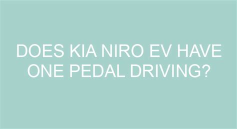 Do all EVs have one pedal?