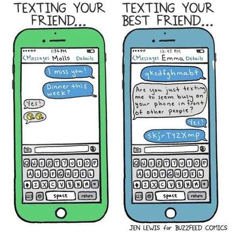 Do best friends text everyday?