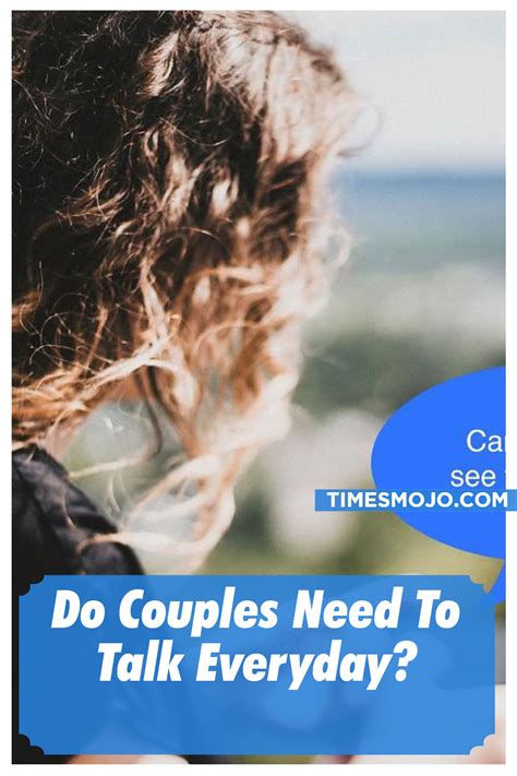 Do couples need to chat everyday?