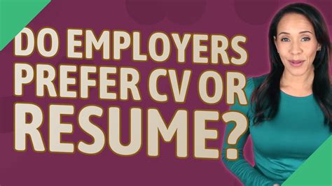 Do employers prefer CV or resume?
