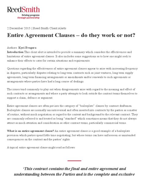 Do entire agreement clauses work?