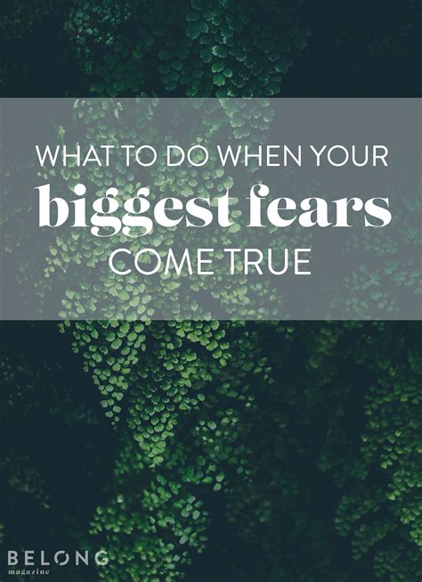 Do fears come true?
