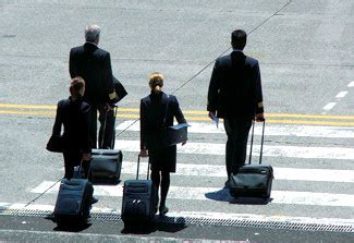 Do flight attendants hang out with pilots?